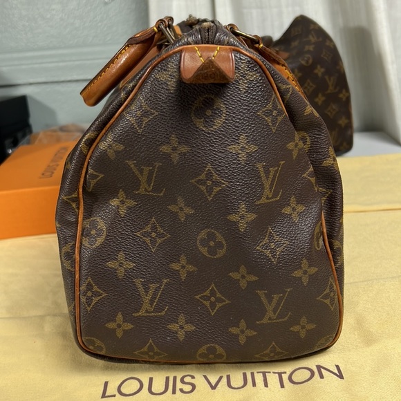 Authentic Louis Vuitton Satchel Bag Speedy 30 Monogram Used LV Handbag Vintage - Picture 6 of 16